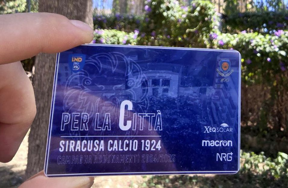 tessera siracusa calcio abbonamenti